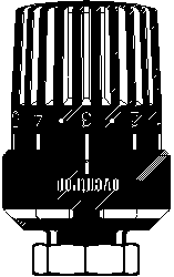 Термостатическая головка Oventrop M30x1,5 арт. 1011467 (антрацит черная) с жидкостным элементом серия Uni LH