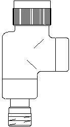 Серия "E" термостатический вентиль DN15, 1/2", PN10, осевой, хромир. Артикул №: 1163252