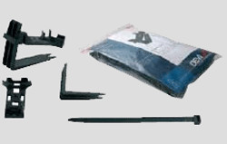 Deviclip Guardhook. Крепление кабеля на поверхности или на краю металлочереп. кровли: фиксатор кабеля (20 шт) + защелка (10 шт) + пластиковый хомут (30 шт) 19805193